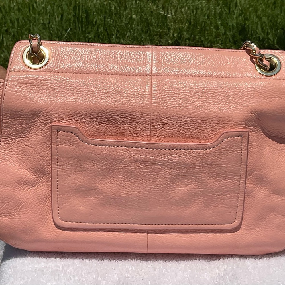 Tory Burch Marion Crossbody/Shoulder soft Italian leather Pink NWOT - Picture 3 of 10
